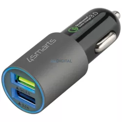   Car Charger 4smarts Charger    Rapid 30W Quick Charge matte grey