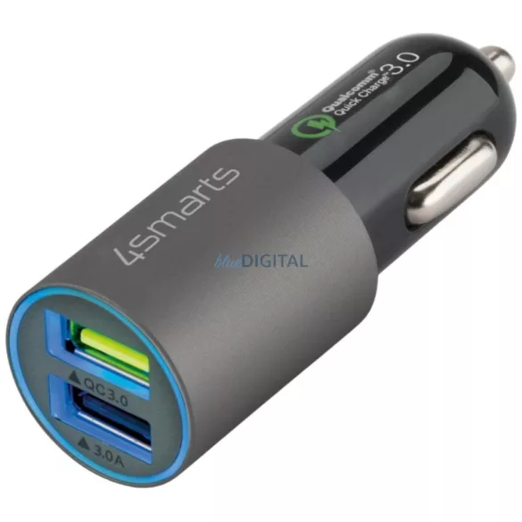 Car Charger 4smarts Charger    Rapid 30W Quick Charge matte grey