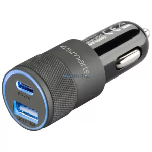 Car Charger 4smarts Charger    Rapid+ 27W Quick Charge PD grey black