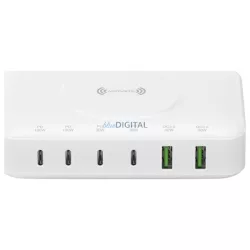   4smarts 7in1 100W Charging Station with Wireless Charging White 540570