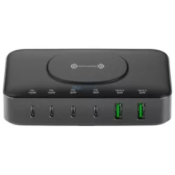   4smarts 7in1 100W Charging Station with Wireless Charging Black-Grey 540571