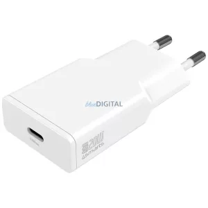 Cable Set 4smarts PDPlug Slim 20W GaN USB-C Wall Charger + 1.5m USB-C Cable white