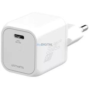 Wall charger 4smarts PDPlug SiC 65W USB-C white