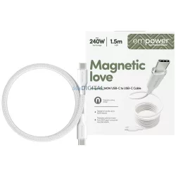   Cable empower by PanzerGlass Magnetic    240W USB-C to USB-C 1.5m silver white