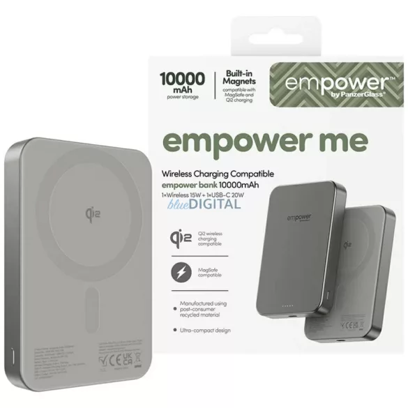 Powerbank empower by PanzerGlass Bank 10000mAh titanium
