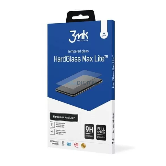 3MK HardGlass Max Lite Oppo A16/A16sBlack, czarny/black Fullscreen Glass Lite
