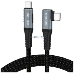   Beline Thunderbolt 4 Right-Angle USB-C Cable 1 m, 48V/5A, 40Gbps, 240W, 8K 60Hz, Black