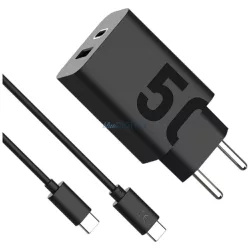   Charger wall Motorola TurboPower 50W Dual USB-C/USB-A with cable USB-C 1m black