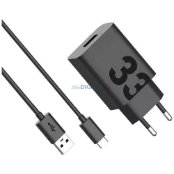   Charger wall Motorola TurboPower 33W USB-A with cable USB-A to USB-C 1m black
