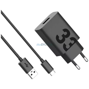 Charger wall Motorola TurboPower 33W USB-A with cable USB-A to USB-C 1m black