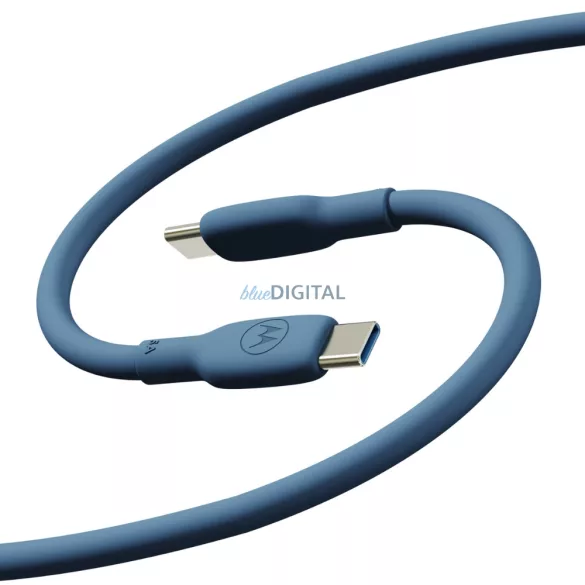 Motorola Silicone USB-C to USB-C Cable 2 m 5 A blue