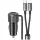 USAMS YT Series CC287 Car Charger 66W 1xUSB-A 1xUSB-C + 2in1 USB-C/Lightning Cable