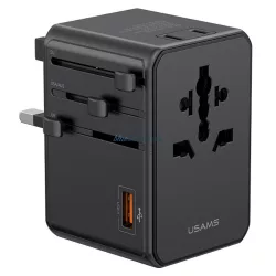   Adapter USAMS 4-in-1 Univesal      Travel Charger T72 65W US/AU/EU/UK black