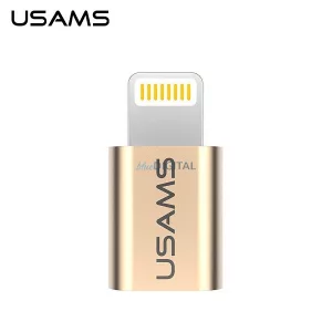 USAMS Adapter microUSB-Lightningzłoty/gold IPTMIC01 (US-SJ014)