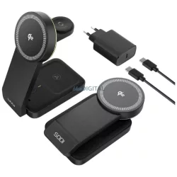 Foldable wireless charger 3-in-1 SODI W79 Qi2 black