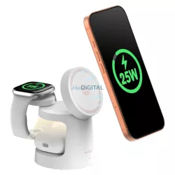   SODI W108A 25W 3-in-1 Wireless Charger with Night Light white
