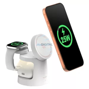 SODI W108A 25W 3-in-1 Wireless Charger with Night Light white