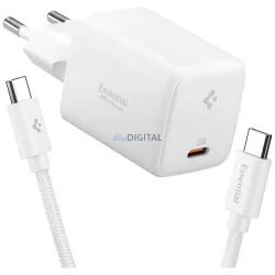   Wall charger Spigen Essential EE451EU 45W USB-C + cable USB-C/USB-C white