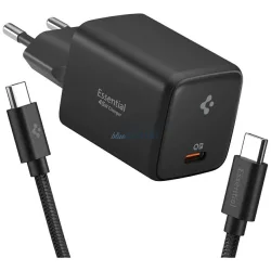   Wall charger Spigen Essential EE451EU 45W USB-C + cable USB-C/USB-C black