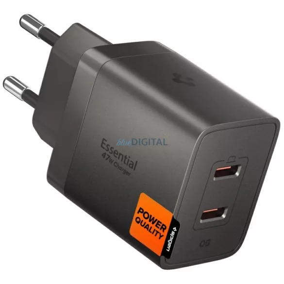 Spigen Essential EE472EU-GAN 47W 2xUSB-C Gunmetal Wall Charger