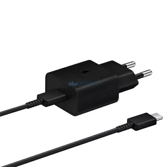 Mains charger Samsung EP-T1510XB 15W Fast Charge + USB-C to USB-C cable black