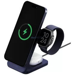   Wireless charger Energea MagTrio 2 3-in-1 Qi2 25W foldable blue