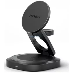   Wireless Charger Energea Alumag GYRO 360 Rotating Qi2.2 25W Foldable gunmetal