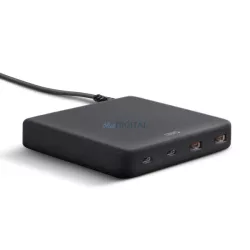   UNIQ HUB Surge Mini Charger 100W charcoal black 2xUSB Quick Charge 3.0 + 2xUSB-C PD 3.0 (LI