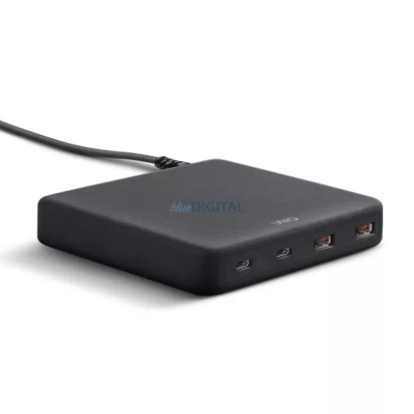 UNIQ HUB Surge Mini Charger 100W charcoal black 2xUSB Quick Charge 3.0 + 2xUSB-C PD 3.0 (LI