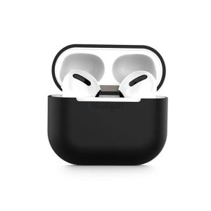 Husa de protectie din silicon pentru casti Apple AirPods 3 - neagra - ambalaj ECO