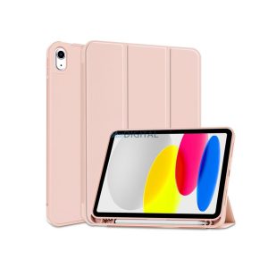 Husă pentru tabletă Apple iPad 10.9 (2022) (Smart Case) cu funcție de pornire/oprire, suport Apple Pencil - Tech-Protect - roz (ambalaj ECO)