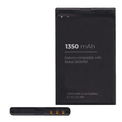   Baterie 1350mAh LI-ION (compatibil BL-5J) Nokia X1-01, Nokia 200 Asha, Nokia 201 Asha, Nokia 302 Asha, Nokia Lumia 520, Nokia X6, Nokia 5230, Nokia N900, Nokia 5228, Nokia C3-00, Nokia Lumia 530, Nokia 5800