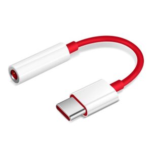 Cablu adaptor audio ONEPLUS (mufă jack de 3,5 mm - Tip C) ROȘU