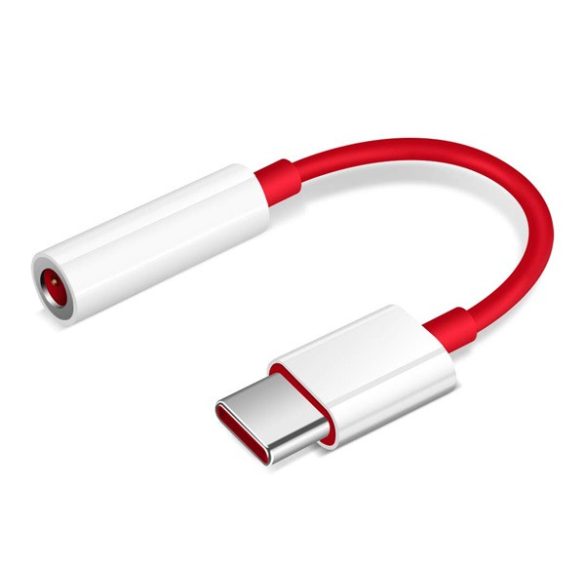 Cablu adaptor audio ONEPLUS (mufă jack de 3,5 mm - Tip C) ROȘU