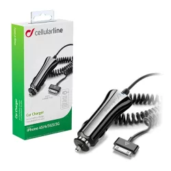   Încărcător auto CELLULARLINE (3,5 W + cablu fix cu 30 de pini, compatibil MA591G) NEGRU
