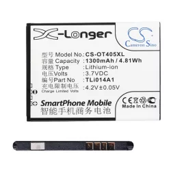   Baterie CAMERON SINO 1300mAh LI-ION (compatibilă CAB60B0000C1/TLI014A1/TLI014A2) Alcatel MPop (OT-5020D), Alcatel TPop (OT-4010D), Vodafone Smart Mini (VF875), Telenor Smart Touch Mini (OT-4030D) , Alcatel Fire (OT-4012), Vodafone Smart 4