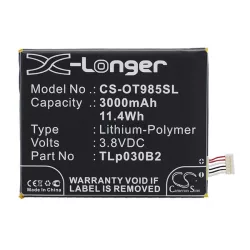   Baterie CAMERON SINO Li-Polymer (3,8V/3000mAh, compatibil cu Vodafone TLp030B2) NEGRU T-Mobile by Move, Alcatel OT-990, Telenor One Touch, Alcatel OT-918D, Alcatel OT-918, Telenor One Touch C, Alcatel OT - 903, Alcatel OT-985, Alcatel Pop C3 (OT-403