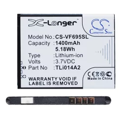   Baterie CAMERON SINO Li-Ion (3,7V/1400mAh, compatibil Vodafone TLi014A2) NEGRU Alcatel MPop (OT-5020D), Alcatel TPop (OT-4010D), Vodafone Smart Mini (VF875), Telenor Smart Touch Mini, Alcatel SPOP (OT- 4030), Alcatel Fire (OT-4012), Vodafone Smart 4