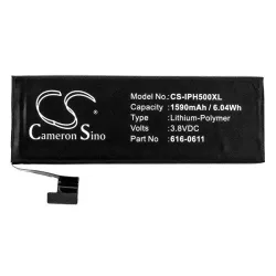   Baterie CAMERON SINO Li-Polymer (3.8V/1590mAh, compatibil cu Apple 616-0610) NEGRU Apple iPhone 5
