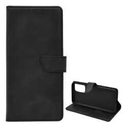   HUSĂ! - Husă stativă, efect piele (FLIP, deschidere laterală, desktop, premium) negru Oppo A54s
