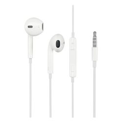   Căști APPLE STEREO (mufă de 3,5 mm, microfon, buton de înregistrare, control volum, succesor MD827ZM/B) ALB