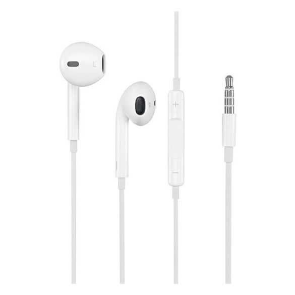 Căști APPLE STEREO (mufă de 3,5 mm, microfon, buton de înregistrare, control volum, succesor MD827ZM/B) ALB