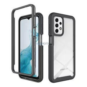 HUSĂ! - Protectie de telefon din silicon (BUPER, transparenta fata si spate, rezistenta la apa, rezistenta medie la impact, protectie 360°) NEGRU Samsung Galaxy A23 5G (SM-A236F)