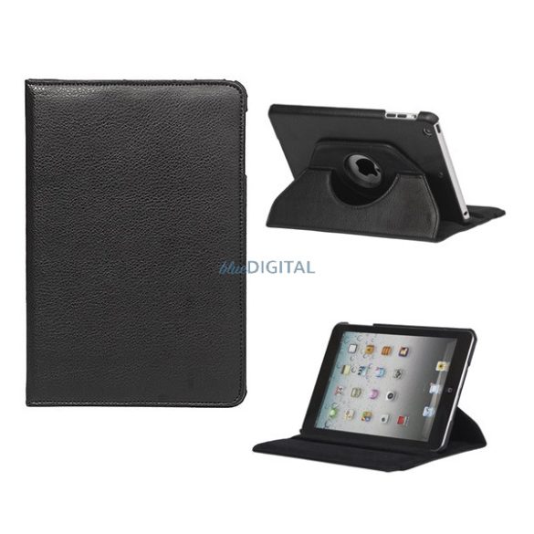 Husă permanentă cu efect de piele (FLIP, suport de birou, 360°) BLACK Apple IPAD mini 3, IPAD mini 2 , IPAD mini