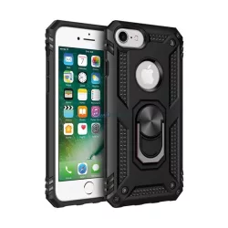   HUSĂ! - Defender Silicone Phone Protector (rezistent la șocuri, magnetic, decupaj logo) BLACK Apple iPhone 8 4.7, iPhone 7 4.7, iPhone SE 3 (2022)