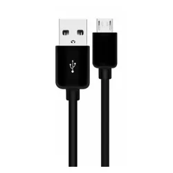   Cablu de date (USB - microUSB special, cap ultra-subtire, 90cm) NEGRU