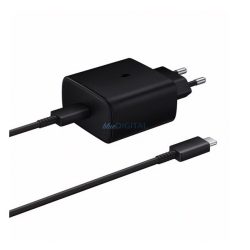   Încărcător de rețea SAMSUNG cu priză Type-C (45W, încărcător rapid PD + cablu Type-C de 100 cm) NEGRU