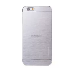   HUSĂ! - Protectie telefon MOTOMO din plastic (spate din aluminiu, model periat) ARGINTIU Apple iPhone 6 4.7, Apple iPhone 6S 4.7