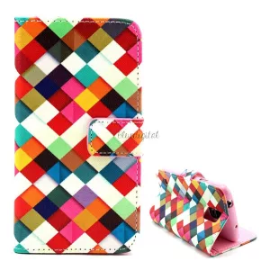 HUSĂ! - Husă stativă, efect piele (FLIP, deschidere laterală, desktop, carouri) CULOARE Samsung Galaxy S5 (SM-G900)