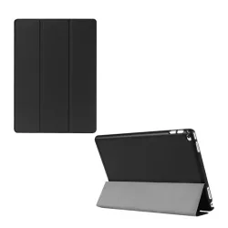   Husă stativă, efect piele (FLIP activ, deschidere laterală, funcție de suport pentru birou TRIFOLD) negru Apple IPAD Pro 12.9 (2015)